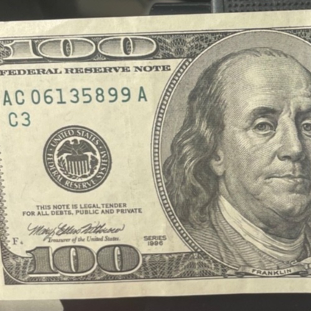 1996 $100 Big Head Bill Low  Ser.# AC 06135899 A #205826217982